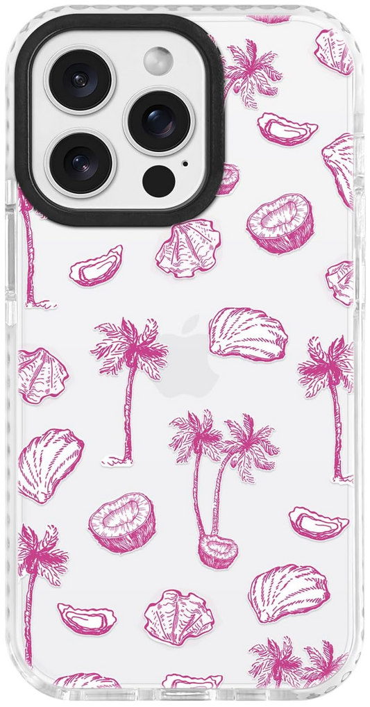 ChiCsFleur for iPhone 12 Pro Max Case, Military-Grade Drop Protection, Cute Soft Slim TPU Protective Cover with Camera Protection for Women & Girls - Blush Palm